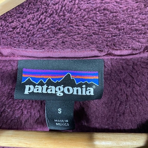Patagonia Polar Tec Snap Up Down Fleece Pullover Sweatshirt Jacket Purple Small - Picture 3 of 5